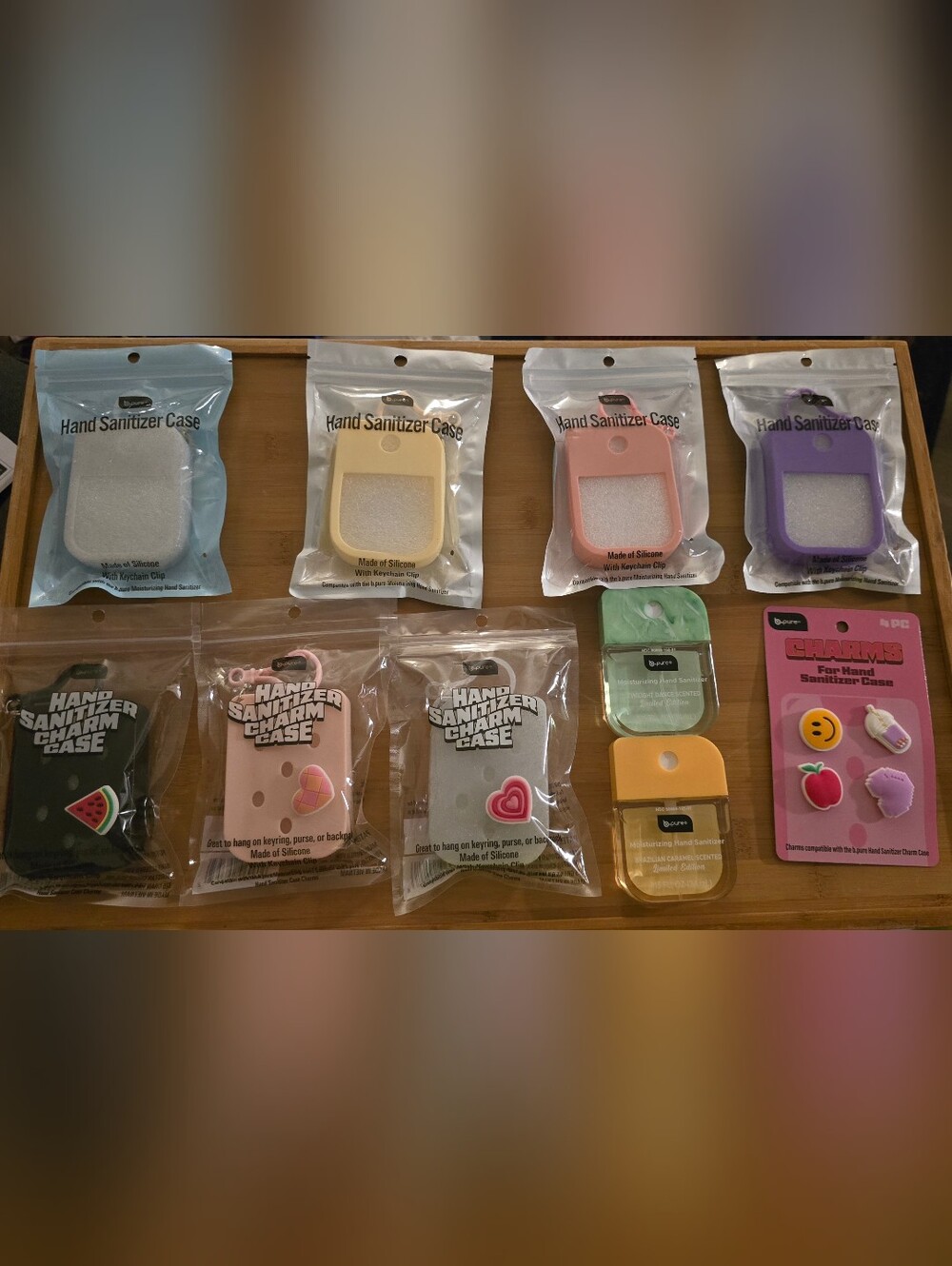 B-Pure Moisturizing Hand Sanitizer Bundle w/Cases and Charms